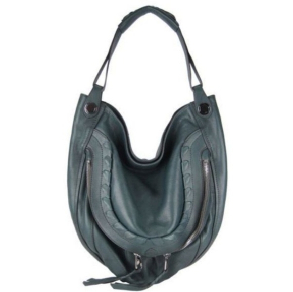 orYANY Handbags - orYANY Cassie Olive Green Leather Hobo Bag